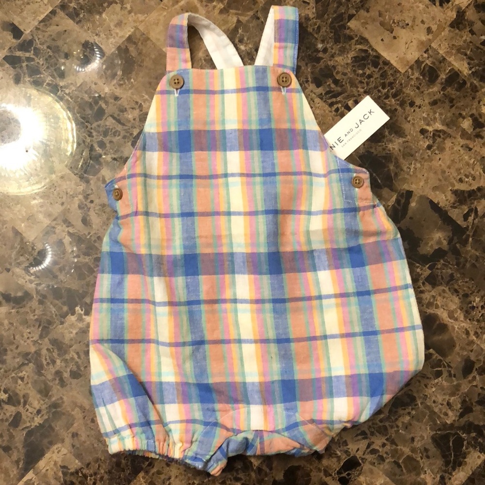 Janie and Jack plaid bibs